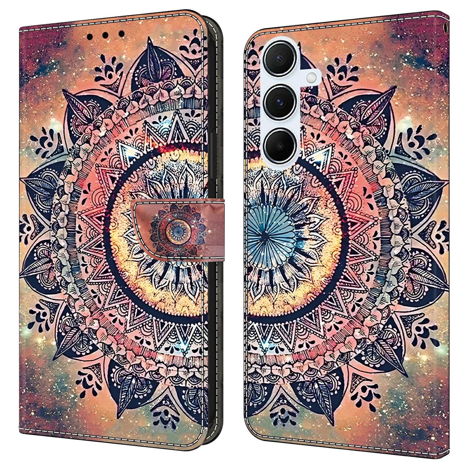 

For Samsung Galaxy A15 5G/4G Case Pattern Printing Anti-Drop Leather Flip Wallet Phone Cover Mandala
