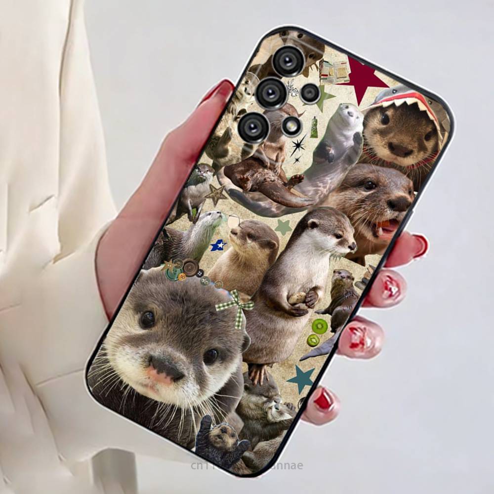 

Sea Otters Animals Cute Phone Case for Samsung Galaxy A73,23,53,33,14,24,13,72,22,52,32,54,A34 Soft Cover Samsung A72