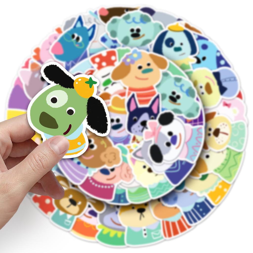 50 Puppy Avatars Doodle Stickers Cartoon Cute Hand-painted Decorative Water Cup Mobile Phone Case Suitcase Stickers