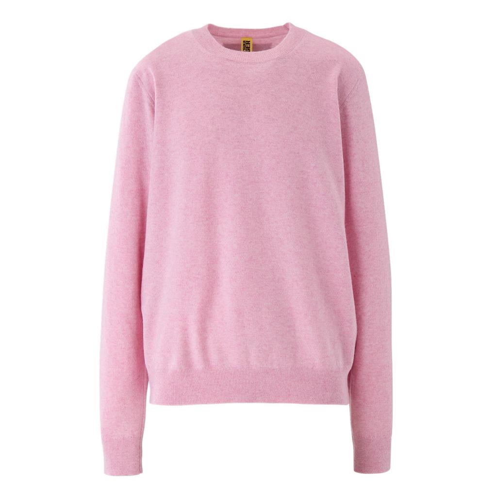 ONITSUKA TIGER LS Knit Top Round Neck Solid Color Long Sleeve Sweater Unisex Tops Pink 2183B363-700