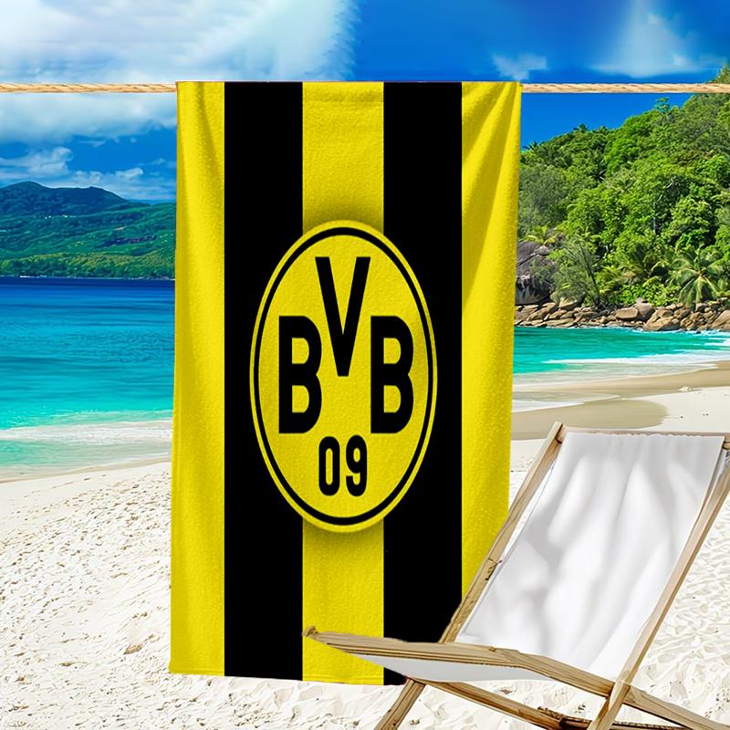 Ultra-Soft Beach Towel with Borussia Dortmund Theme,Ideal for Pool - Camping, Diving - Perfect Travel Essential, Vibrant Beach Towel.