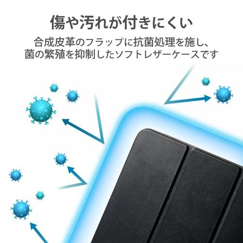 Elecom IPad 10.2 9./8./7. generácie (2021/2020/2019) Puzdro s automatickým spánkom/prebudením Kompatibilné so stojanom a držiakom pre Apple Pencil Čierne TBWA19RWVSABK