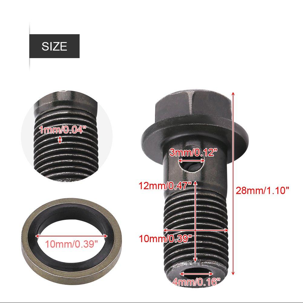 Brake Banjo Bolt & Washer Set (M10 x 1.0mm) Set