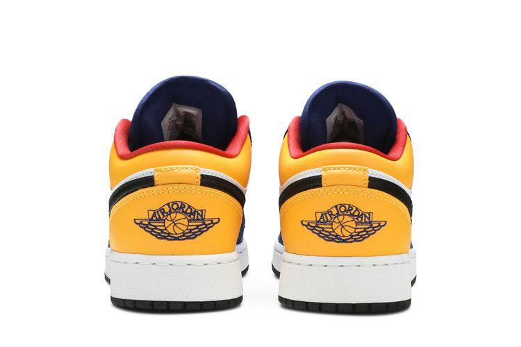 Kids' Sneakers Nike Jordan 1 Low Royal Yellow (GS) White/Track Red-Deep Royal Blue