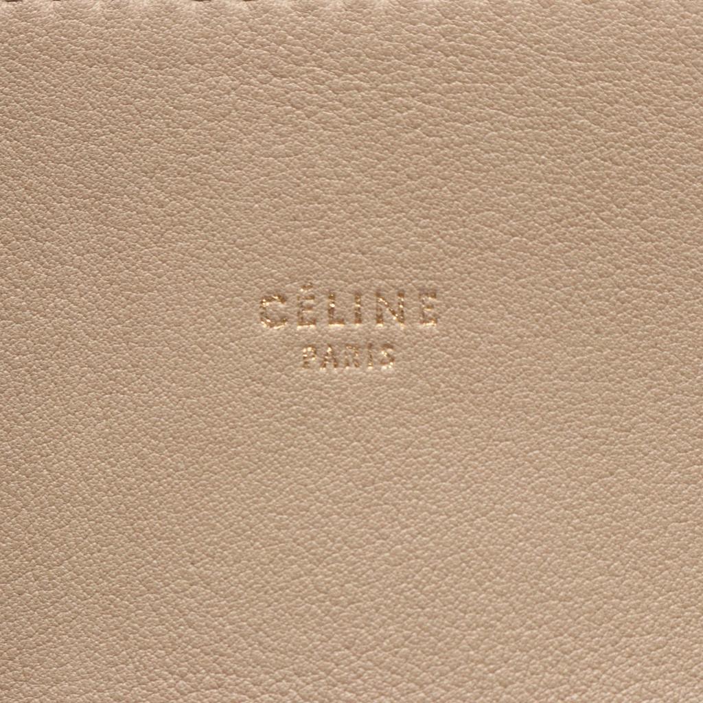 Used CELINE Hippo phantom Tote Bag leather Beige Used Women