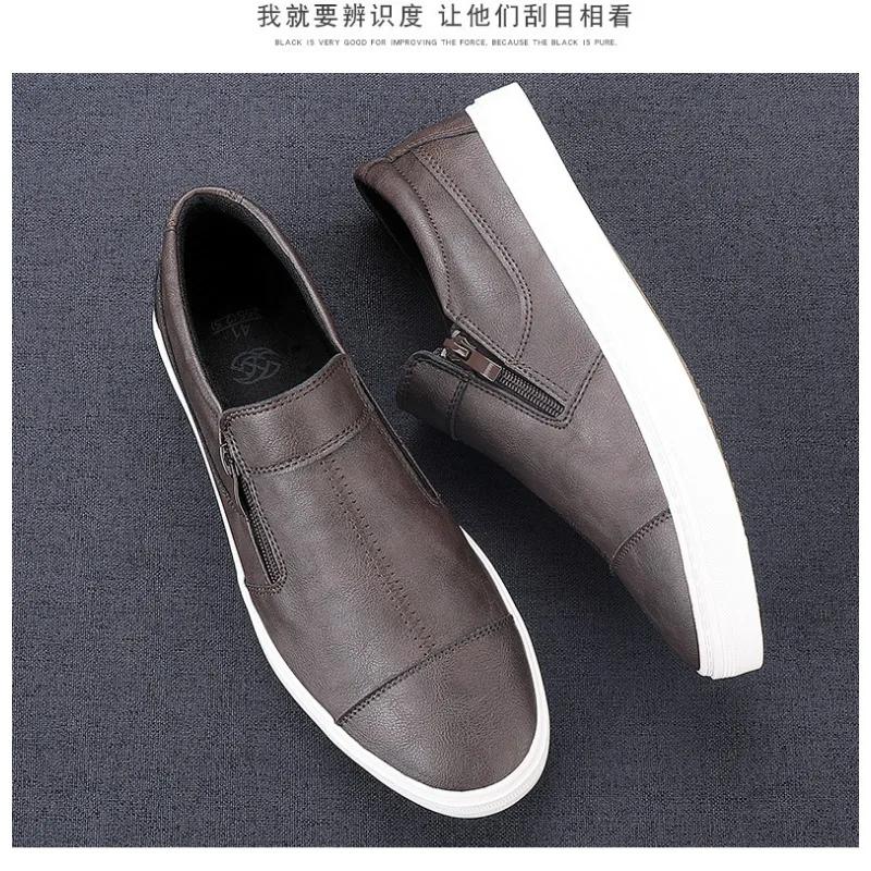 Shoes Man 2025 Trend High Quality Leather Casual Shoes Luxury Comfortable Loafers Fashion  Flats Men Driving Shoes