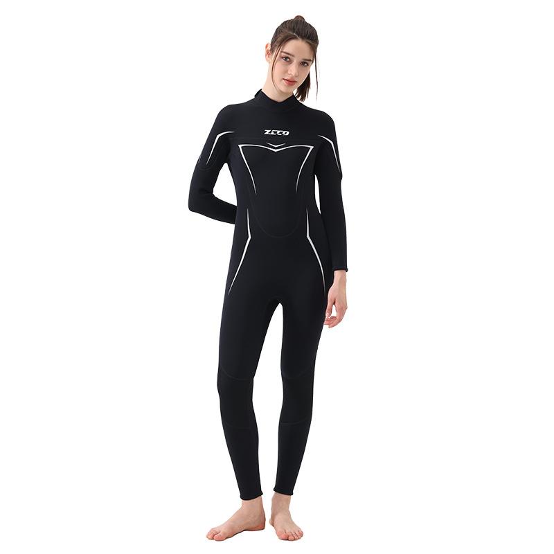 Wetsuit One-piece Men's 3mmWarm Super Elastic Wear-resistant Wet Suit Cold Wetsuit Winter Swimming Swimsuit SCR