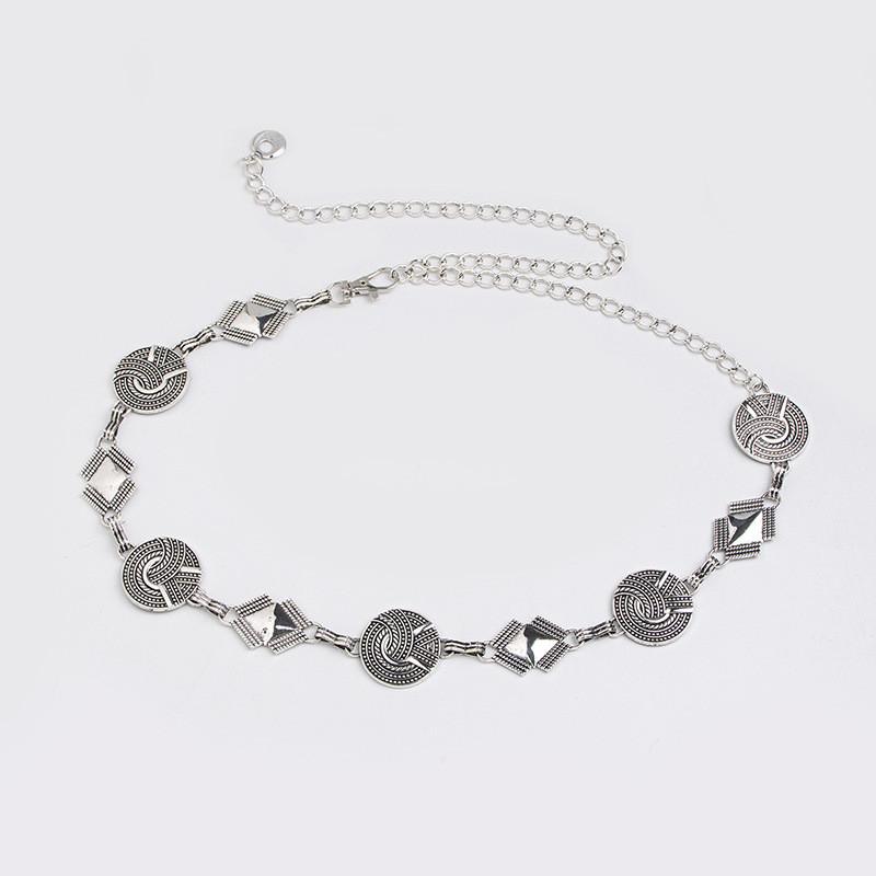 Retro Embellished Metal Waist Belt With Water Dots For Adult Women Jewelry Summer