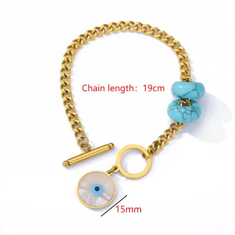 Hot-selling devil's eye trendy niche design does not fade titanium steel bracelet personality temperament jewelry