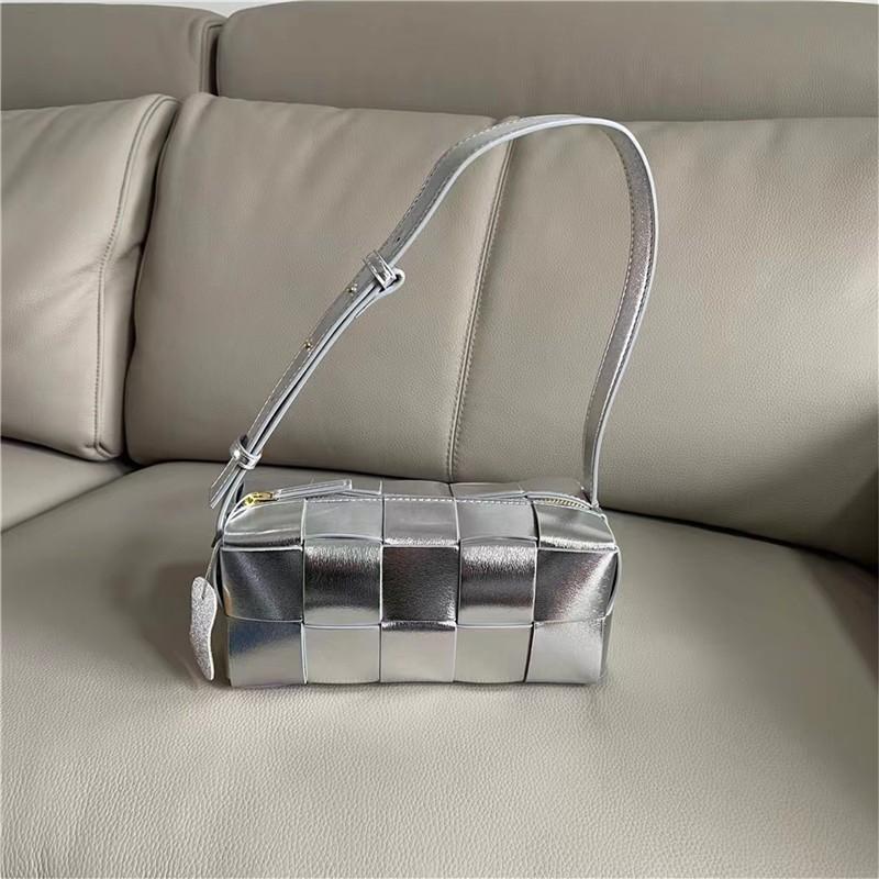 Womens Woven Genuine Leather Shoulder Bag
