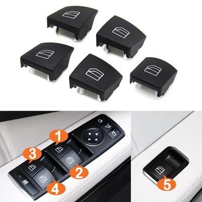 Auto Fensterheberknopf Auto Glasheber Fensterheber Schalter Knopf Abdeckkappen für Mercedes Benz C GLK E Klasse W204 X204 W212
