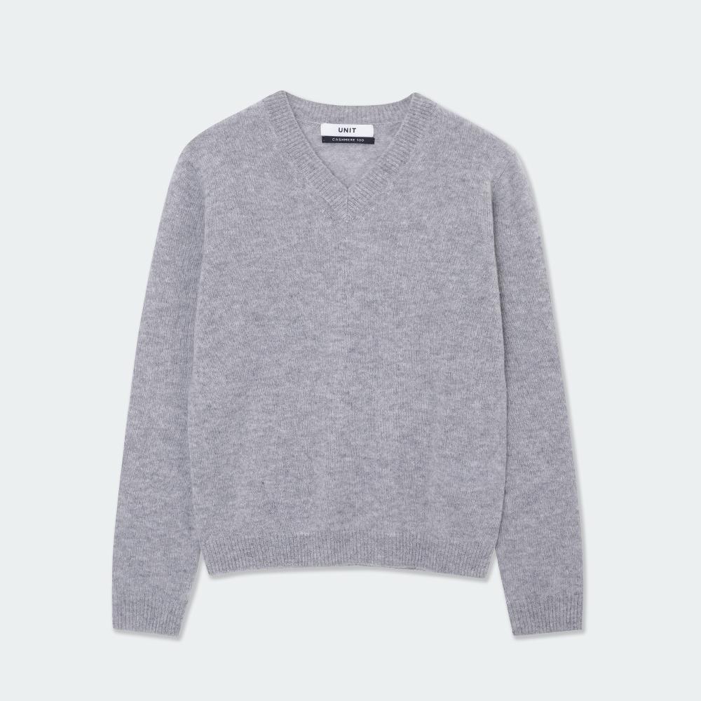Yunis 100% Cashmere Basic V-Neck Clover Pullover - 4 Colors