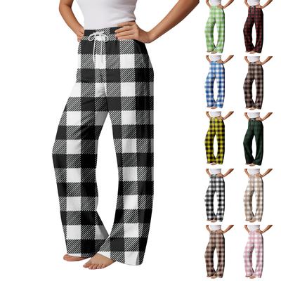 Anime Pajama Pants Sleepwear Casual Drawstring Elastic Waist Pants Comfy Straight Yoga Loose Trousers