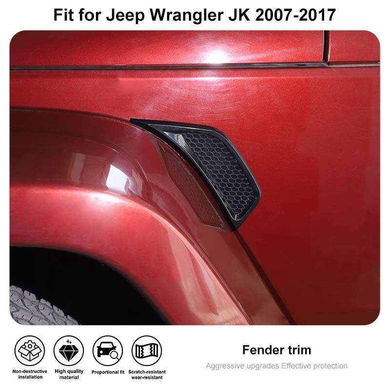 Car Fender Leaf Board Decoration Protective Cover For Jeep Wrangler JK 2007-2017 Car Exterior Accessories