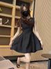 Professional wear casual short-sleeved medium and long dress dress women's summer new British style commuter temperament dress