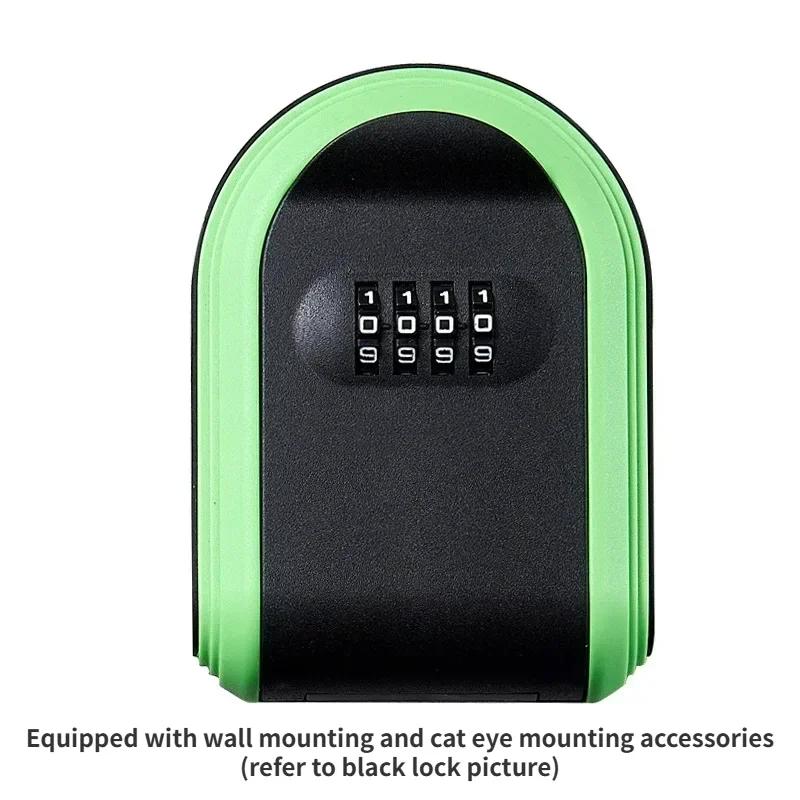 Wall Mount Key Lock Box, 4 Digit Password Code, Security Lock, No Key for Home Office, Safe Secret Storage Box Organizer