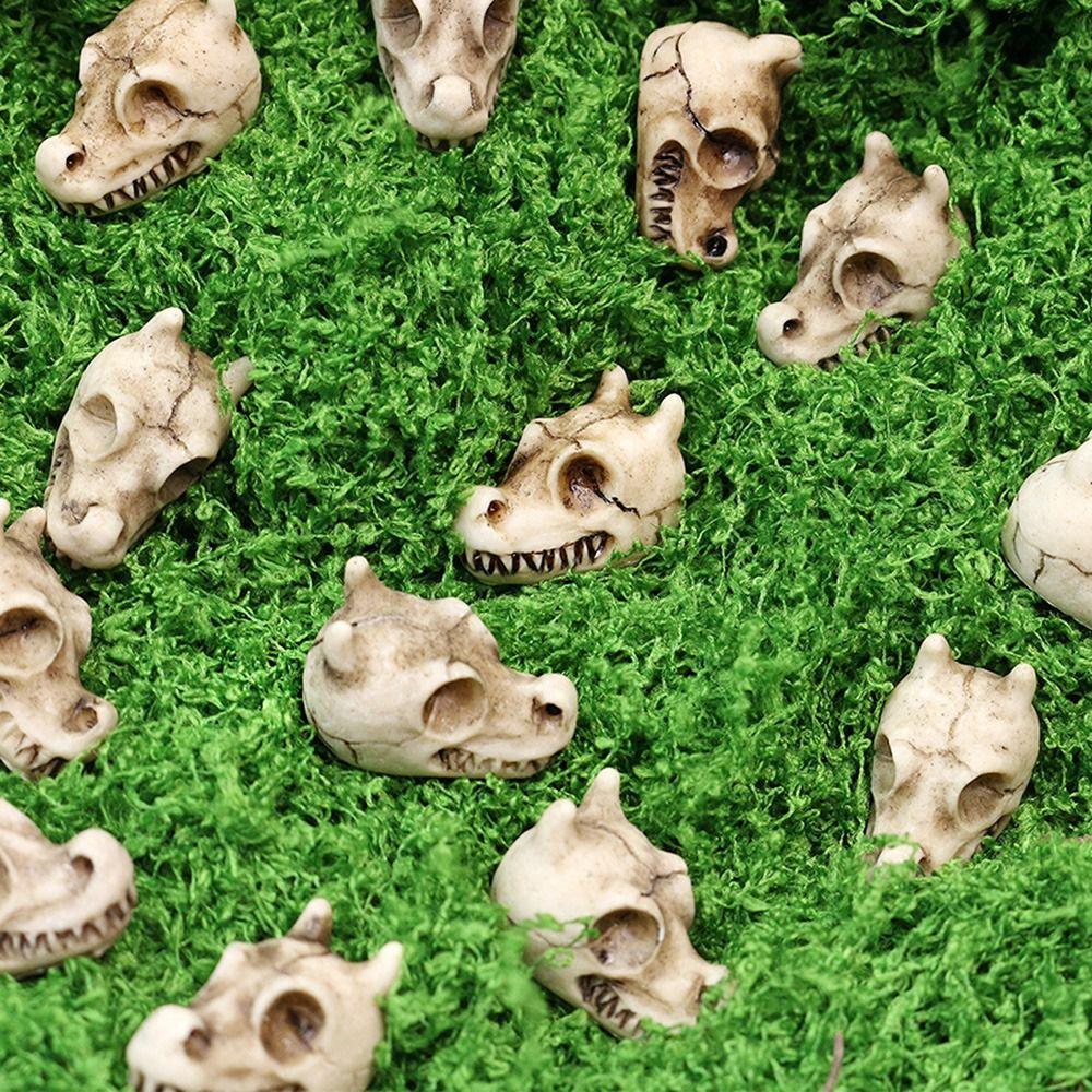 20PCS Resin Mini Skull Figurine Lightweight Ghost Decorative Statue  Halloween Supplies