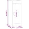 Wall Mounted Cabinet Smoked Oak Finish 34.5 x 34 x 90 cm