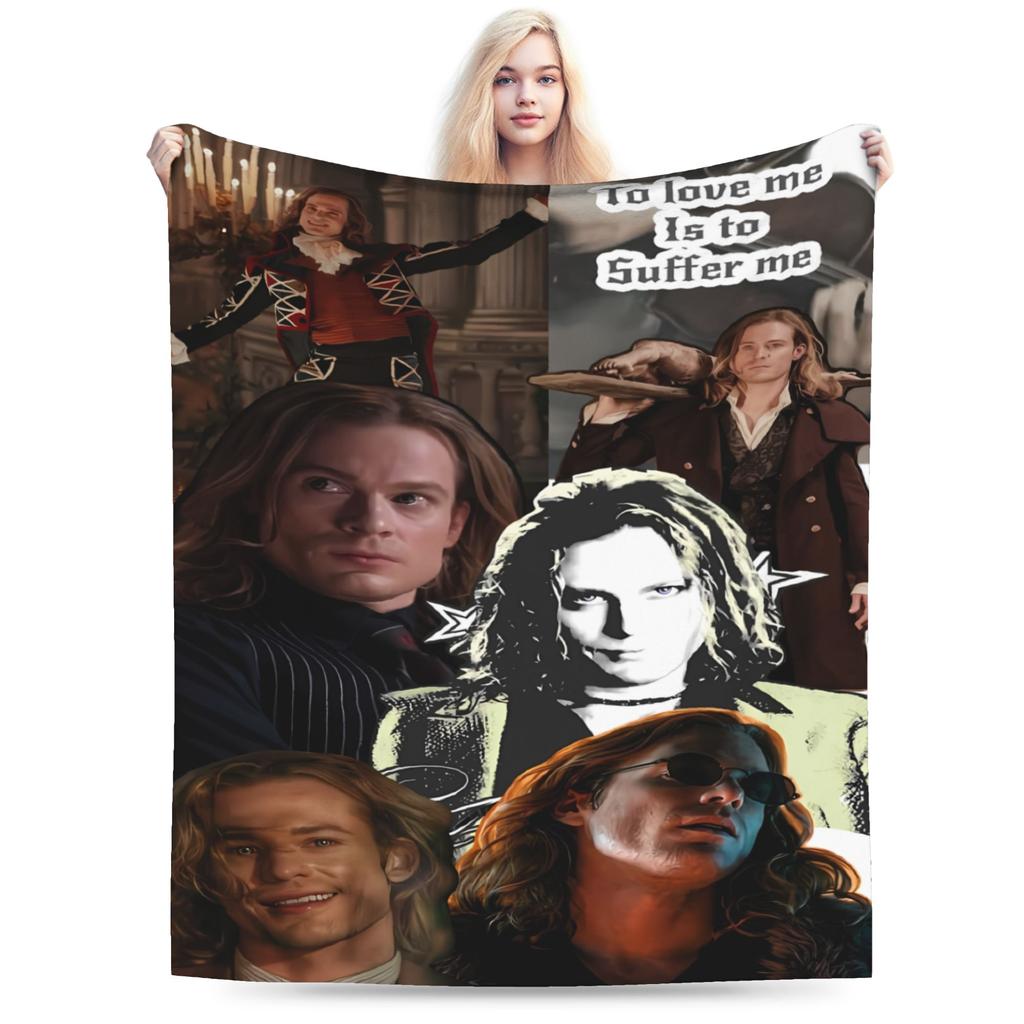 I-Interview With The Vampire Iwtv Blanket Soft Pattern Plush Throw Blanket For Child Living Room Flannel Bedspread Bed Cover