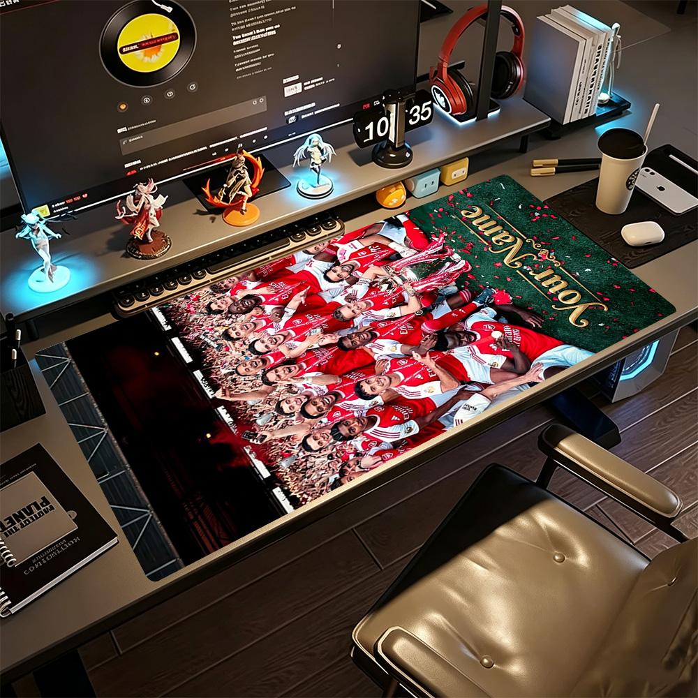 Arsenal Football Player Personalized Text Mouse Pad Desk Mat Ultra-Long Desk Mat Non-Slip Rubber Bottom Suitable for Office Gaming PC Laptop