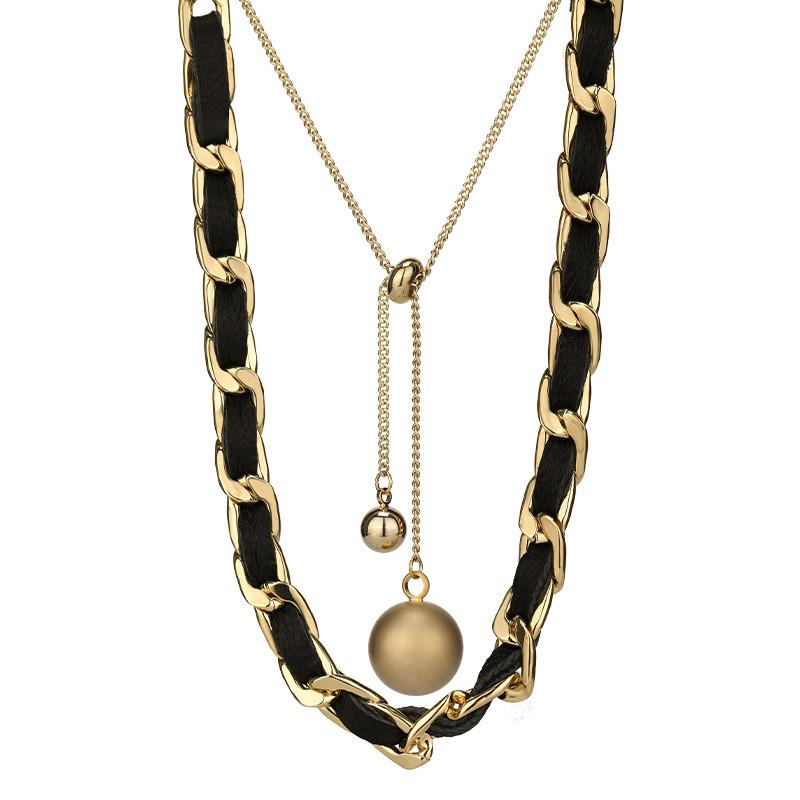 Unique Handmade Black Woven Chain Necklace With Elegant Pearl Details Perfect For Every Occasion