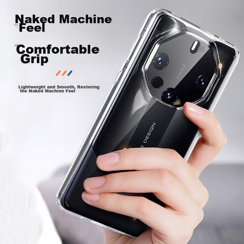 Phone Case for Huawei Mate60RS, Mate60RS Pro Master Shockproof Silicone Upgraded Camera Lens, Personalized Full Coverage Frame - Transparent