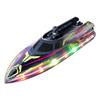 Remote Control Boat for Pools and Lakes, 2.4G Speed Boat Toy with LED Lights, Low Battery Alert for Adults and Kids