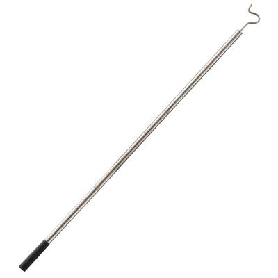 Stainless Steel Extendable Clothes Rod 35 51 Inches with S Hook for Hanging Clothes Plants or Decorations for Easy Reach