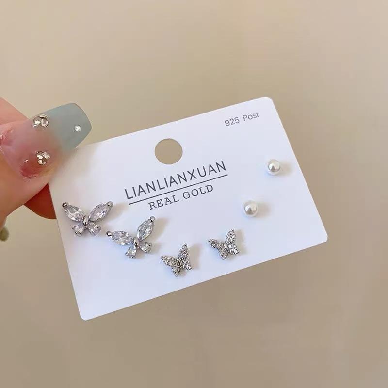 Exquisite Set, Earrings, Niche Design Earrings, Women's High-end Stud Earrings, Women's 6-piece Set