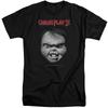 Childs Play Tall T-Shirt Chucky Look Whos Stalking Black Tee