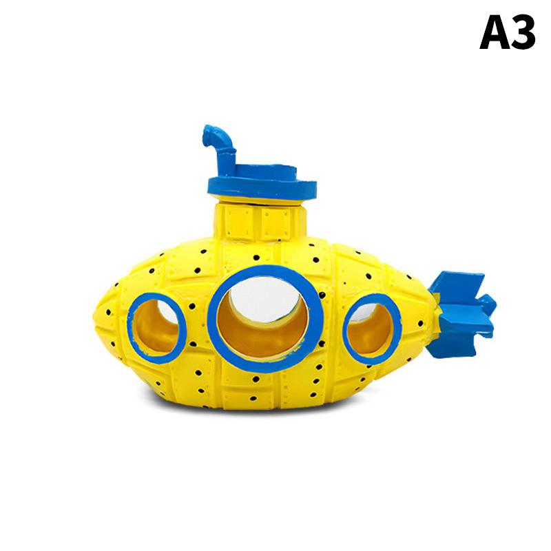 

Підводний човен Скульптура Підводний човен Прикраси Притулок для риб Печера Ландшафтні аксесуари Для акваріума Декор акваріума Декор для дому