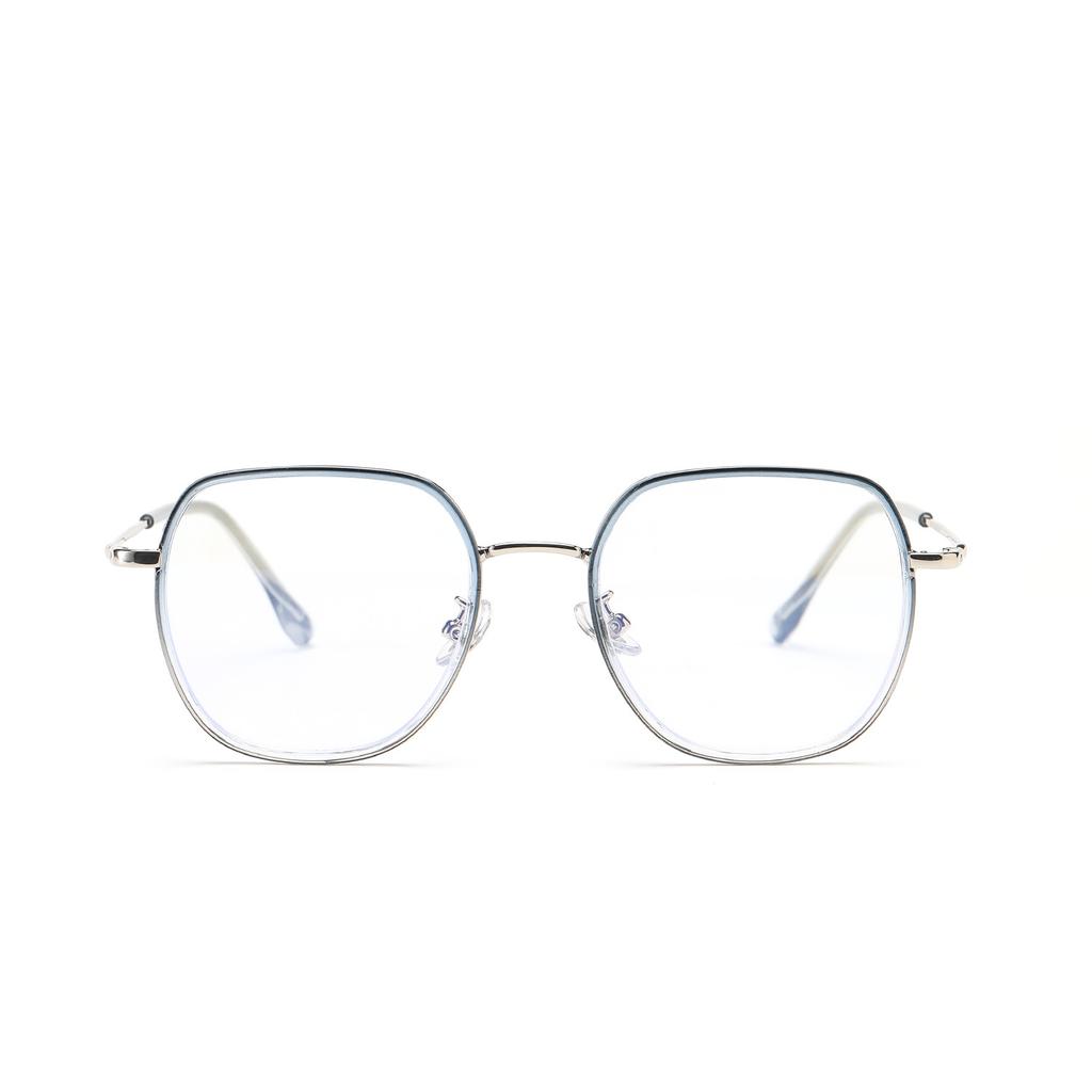 Glasses 82031 Square Polygon Plain Face Thin Retro Flat Mirror
