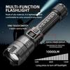 Ultra Bright LED Flashlight Type-C Rechargeable Long Range Zoom LED Torch Outdoor Emergency Camping Fishing Lantern