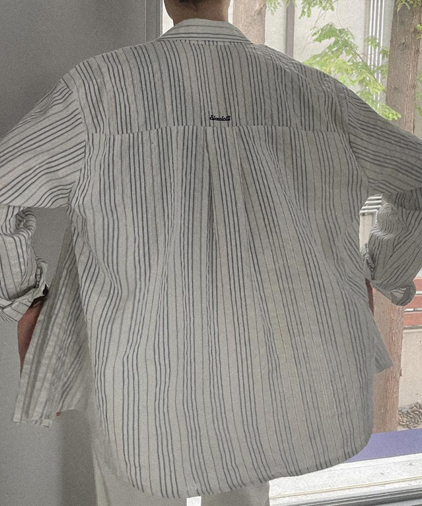 SLOWLOLLI Classic Light Stripe Shirt