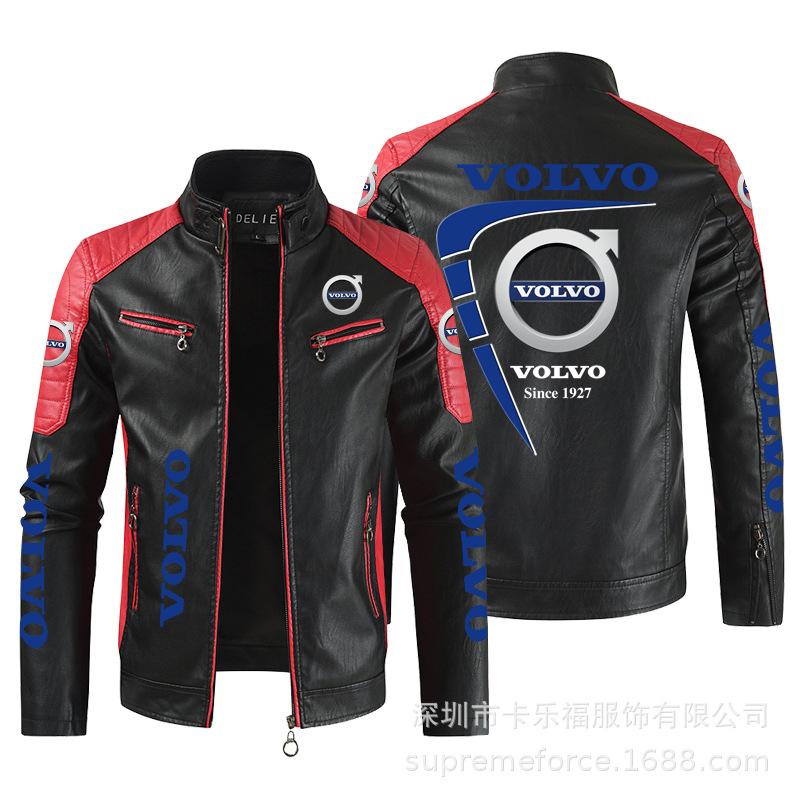 Hot men's clothing European size vauxha motorcycle leather jacket racing suit men's PU leather jacket jacket