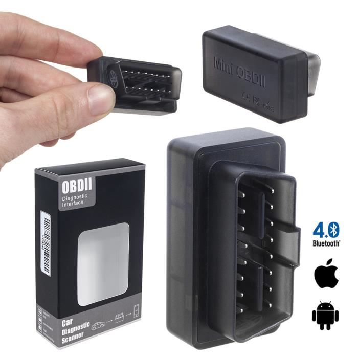 Interface connecteur cube - Maclean - MCE200 - OBD2 - Bluetooth 4.0 - Compatible iOS/Android/Windows