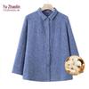 YUZHAOLIN Women's 100% Cotton Floral Long-Sleeve Shirt
