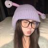 Big Head Funny Knitted Hat Cute Frog Wool Hat Women Autumn and Winter Warm Hat Women New Cold Hat