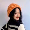 Women's Winter Zenith Wrap Orange Knit Beanie Hat