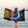 1pc Coraline5 Beach Towel with Custom Name, Beach/Swimming/Bath/Picnic/Camping Towel, Suitable for Seaside Beaches