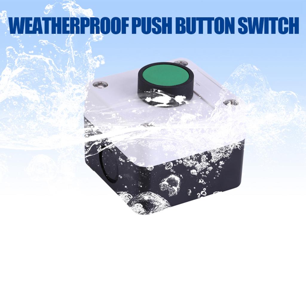 Push Button Switch Box Weatherproof Green Push Button Switch One Button Control Box for Gate Opener