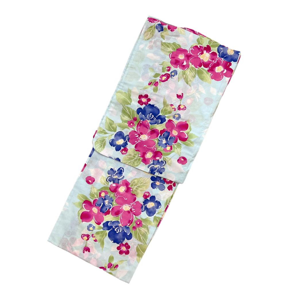 Plain Classic and Fits Adults 155cm Light Blue with Floral Special Sale Women's Yukata, Weave, Cute, - 170cm, Design, Price,