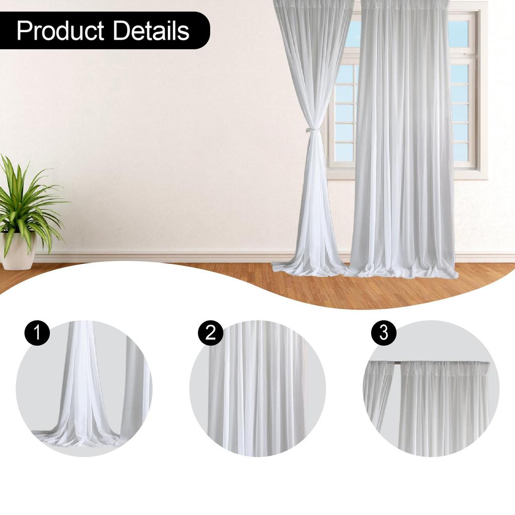 Backdrop Curtains Backdrop Drapes Photography with Rod Pockets Decorative 2