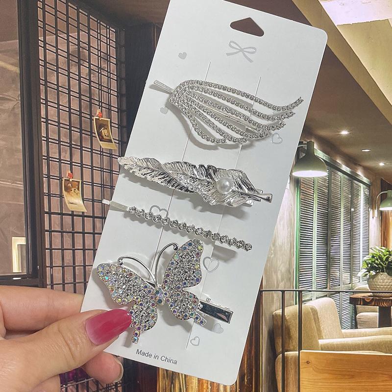 Pearl Hair Clip For Women Korean Hairpins Girl Geometric Crystal Hair Barrettes Fashion New Hairgrip Headwear Hair Accessories