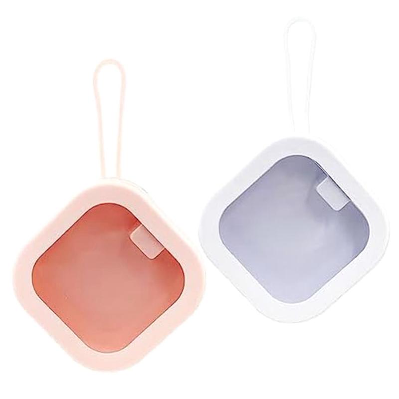 A20F-Hair Tie Organizer, 2Pcs Hair Accessories Organizer Portable Stackable Hair Containers Pin Holder Travel Small Box Easy To