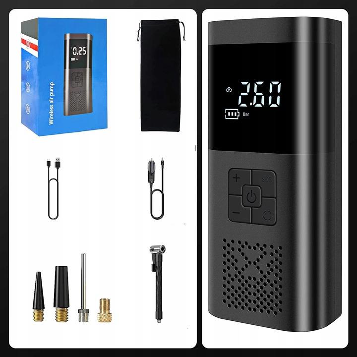 Pompka Elektryczna Samochodowa Rowerowa Powerbank