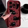 LZ11 cat Cute art design Silicone Phone Case for iPhone 11 13 14 15 16 Pro Max 7 8 16 Plus 12 mini XS Max XR Shockproof Back Cover