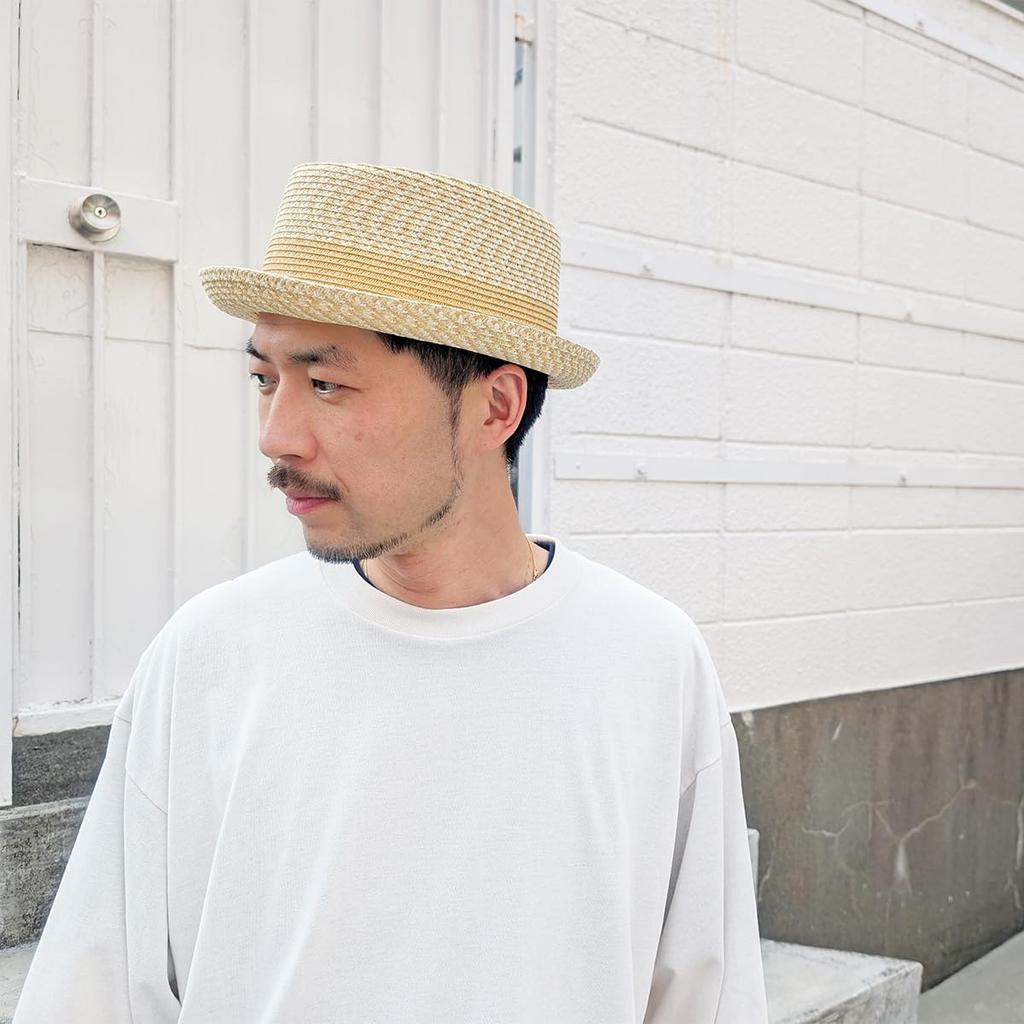 Basic Quench Mosaic Braid Porkpie Mosaic Natural One Size Fits and Number Hat, Large, Stuffy, Pattern, Materials, Antibacterial, Deodorizing, All,