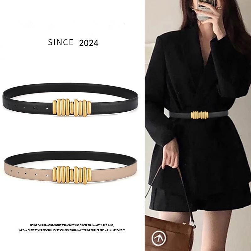 

Women s Genuine Leather Double-Sided Belt - Versatile Skirt & Pants Accessory 95 чорний