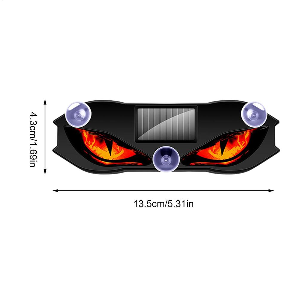 Universal Led Solar Power Car D emon Eye Light Cool Flashing Warning Light Dynamic Safety Vehicle Signal Lights